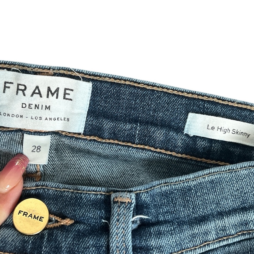 Frame Denim Blue Revere Le High Skinny Jeans - Picture 6 of 6